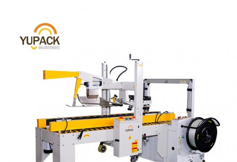 Automatic tape box case Carton sealer & Strapping Machine