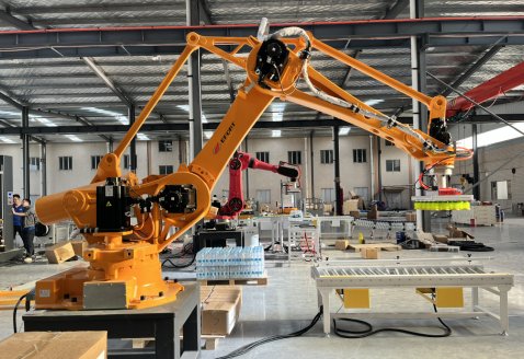 Suction robot palletizing