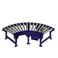 What are the common curved conveyors