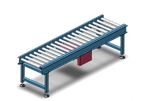 Carton motorized roller conveyor