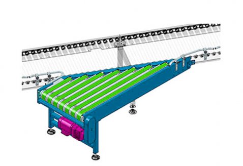 Carton narrow-belt merge&spurs