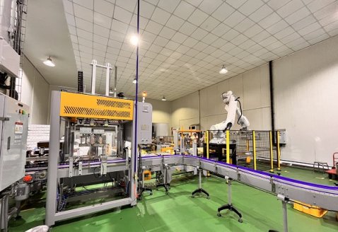 Seasoning bottle box palletizing packaging line