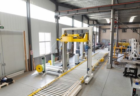 Corrugated Board Strapping and Wrapping Line