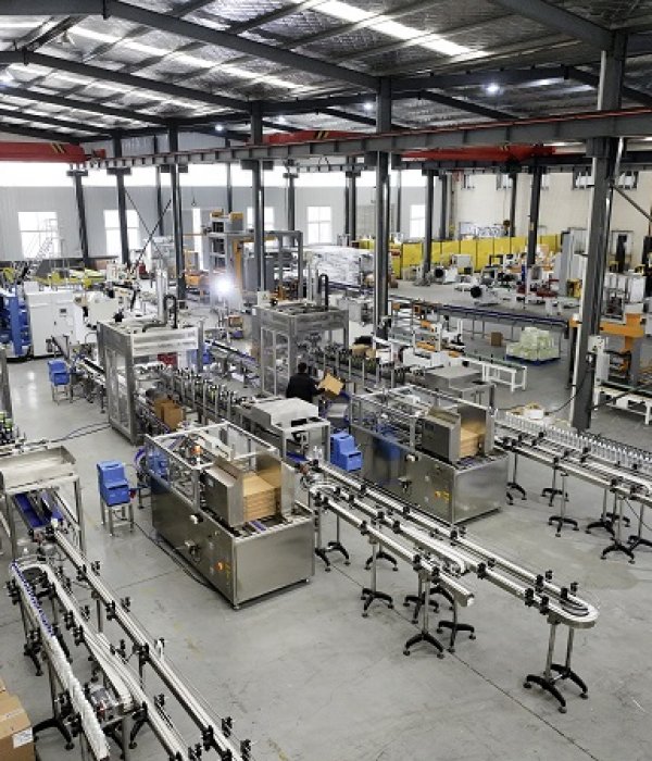 Chemical Raw Material Bottle Case Packing and Packaging Line