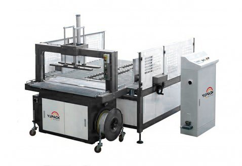 LX305B Fully automatic corrugated cardboard strapper with straightening system