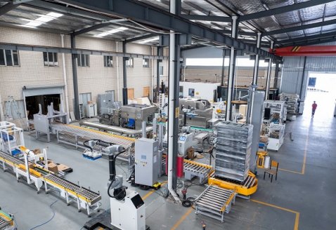 Pallet Collecting and Dispensing Pallet Packaging Line